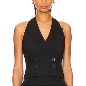 NBD Elegant Black Halter Blouse
